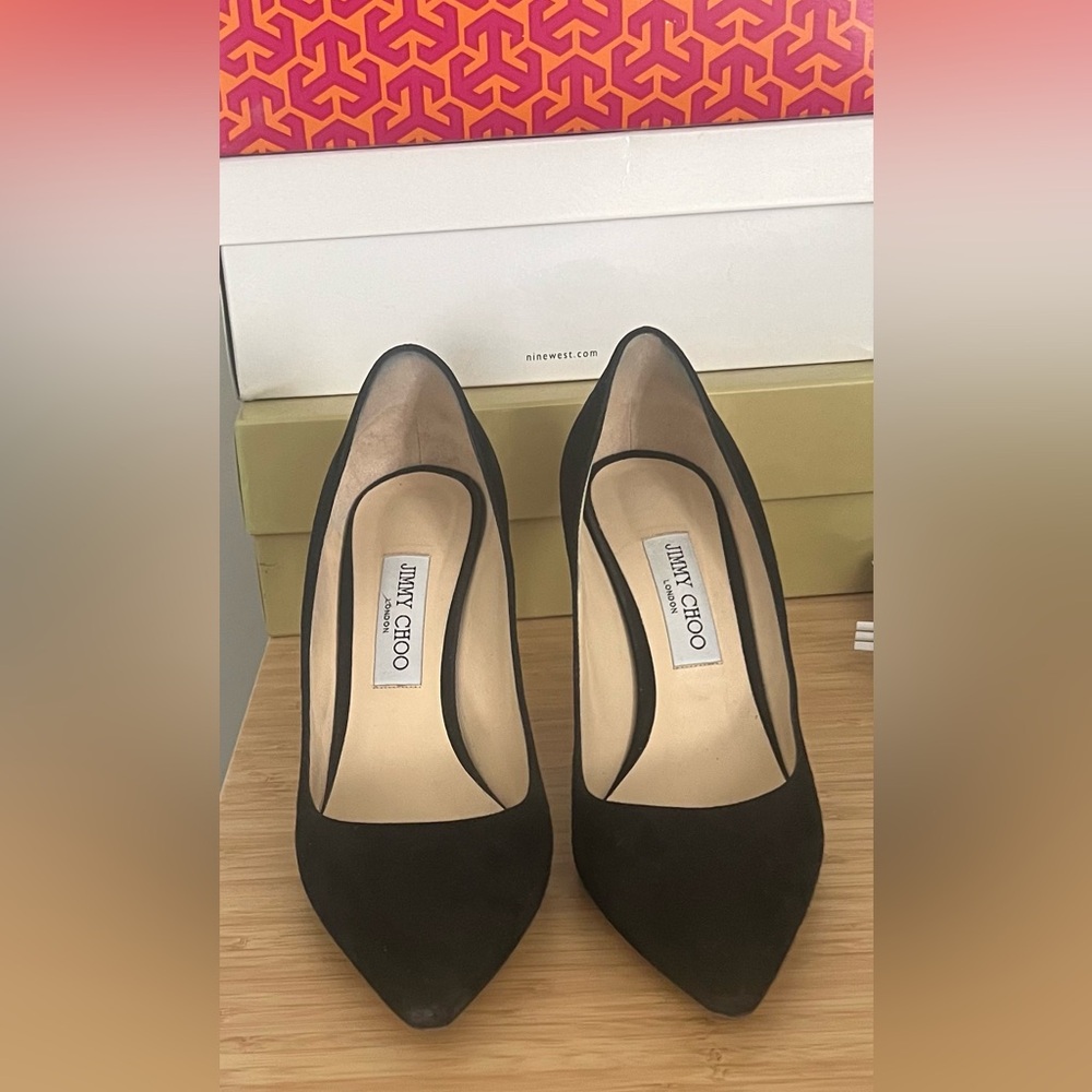 JIMMY CHOO Romy 85 Suede Pumps - Picture 3 of 8